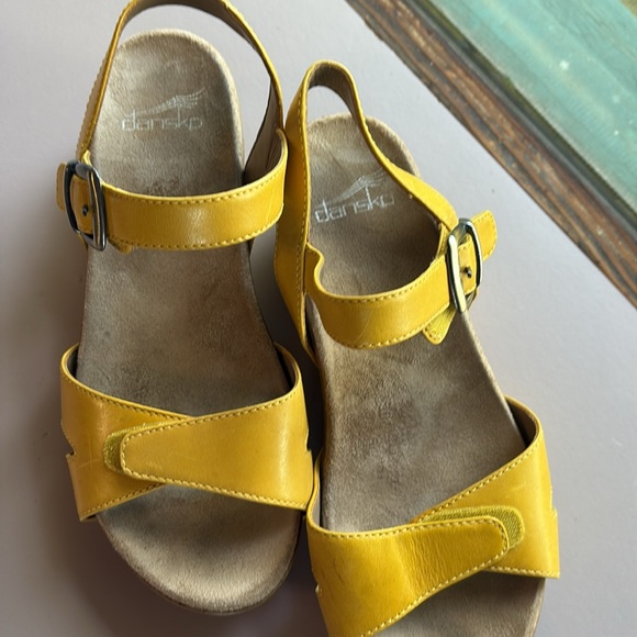 Dansko Yellow Strappy Sandals - Picture 3 of 8